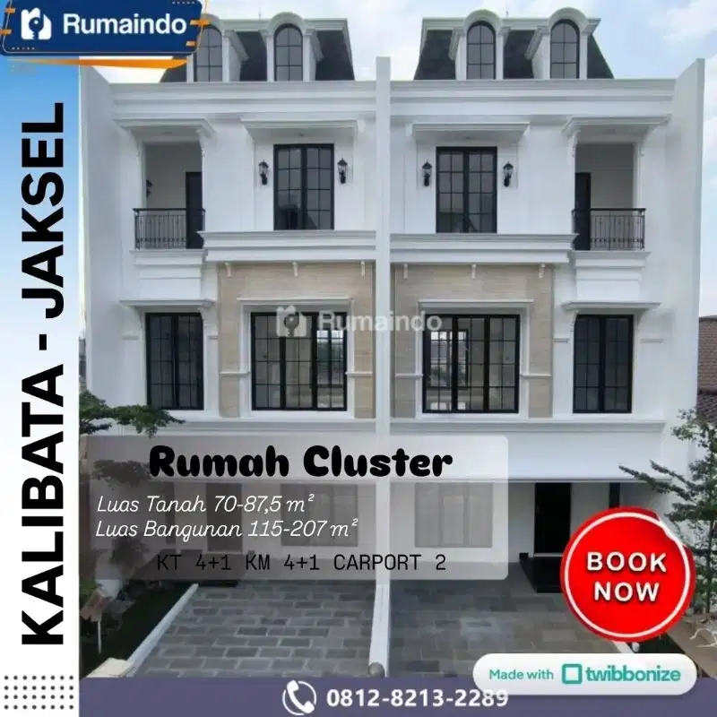 Dijual Rumah Cluster di Kalibata Utara Pancoran Jakarta Selatan