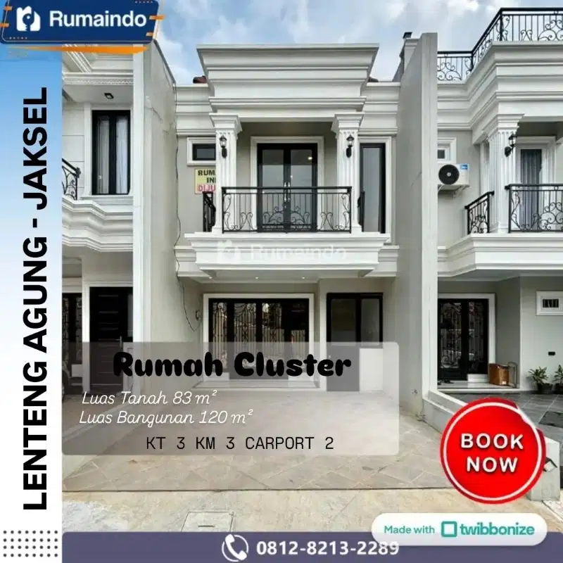 Dijual Rumah Cluster Dekat Stasiun Jagakarsa Jakarta Selatan