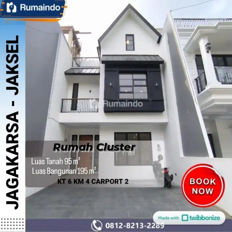 Dijual Murah Rumah Cluster Scandinavian di Jagakarsa Jakarta Selatan