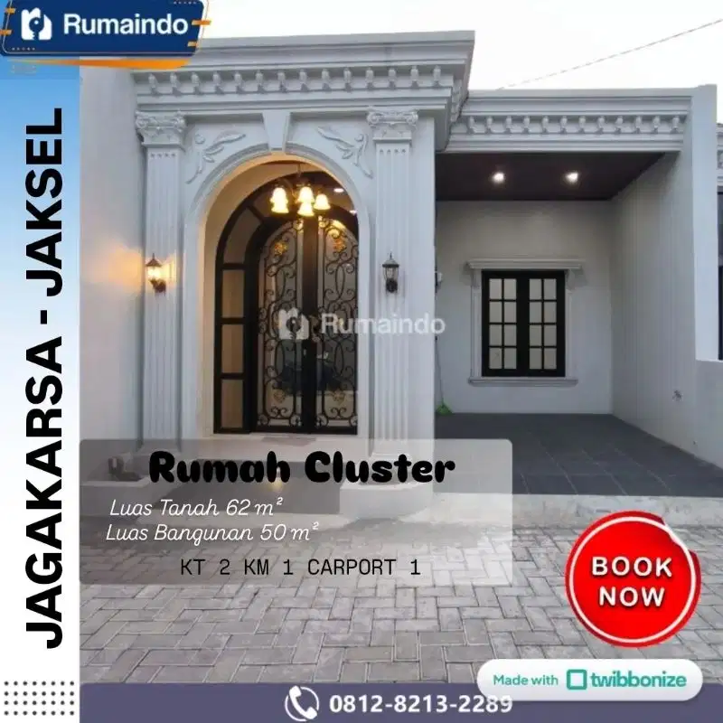 Dijual Murah Rumah Cluster di Gandaria Jagakarsa Jakarta Selatan