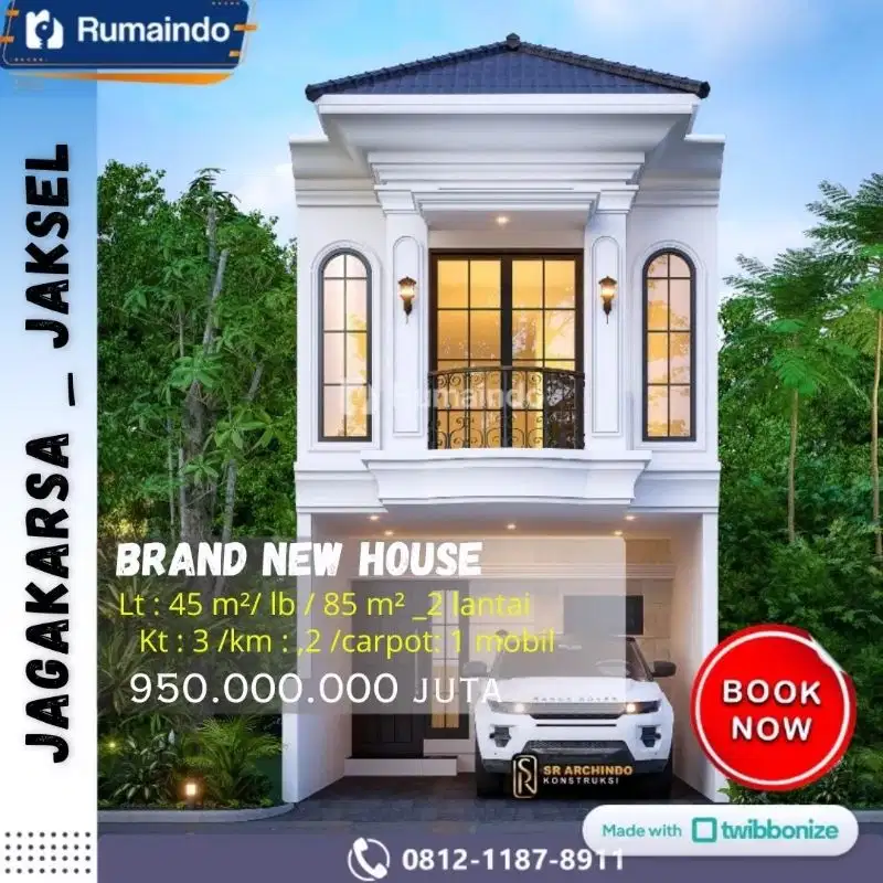 dijual Rumah cluster modern di Jagakarsa Jakarta Selatan
