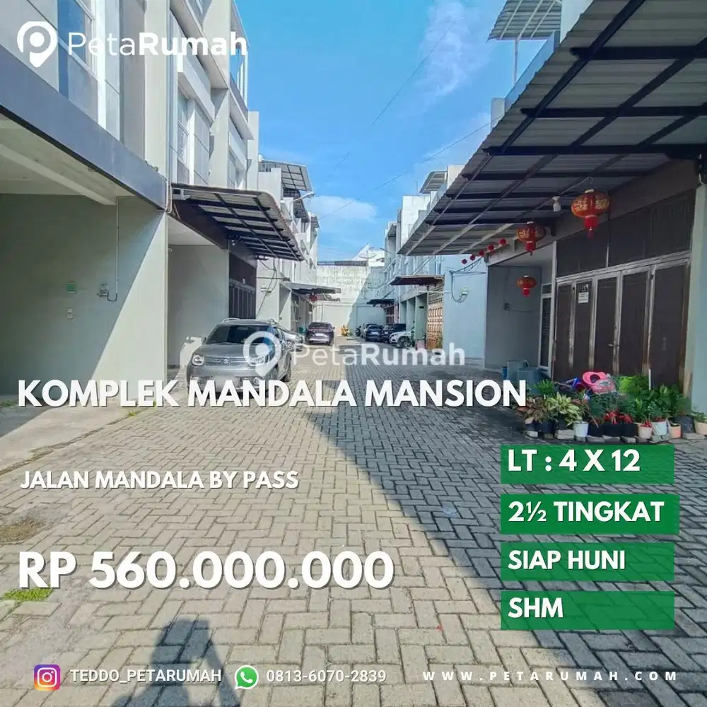 Rumah komplek mandala mansion jalan pukat banting v mandala