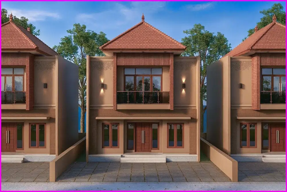 Model Bali Style 2 Lantai Rumah Yogyakarta di Ngaglik Sleman