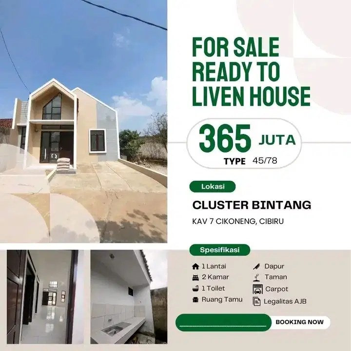 Dijual rumah siap huni