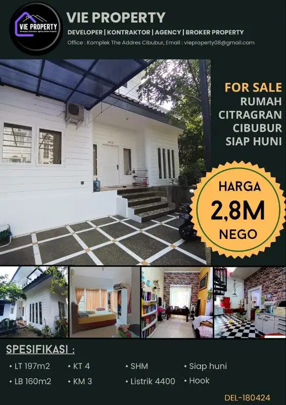 DIJUAL CEPAT Rumah Hook Citra Gran
