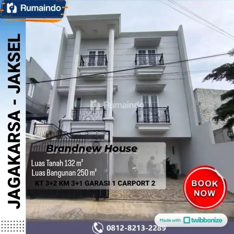 Dijual Rumah Ada Kolam Renang di Jagakarsa Jakarta Selatan