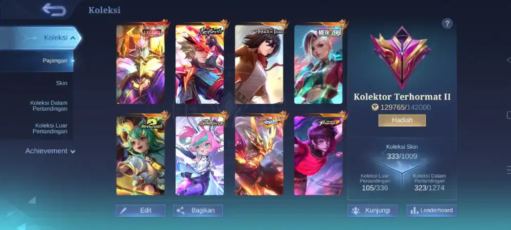 Akun mobile legend ( ML )
