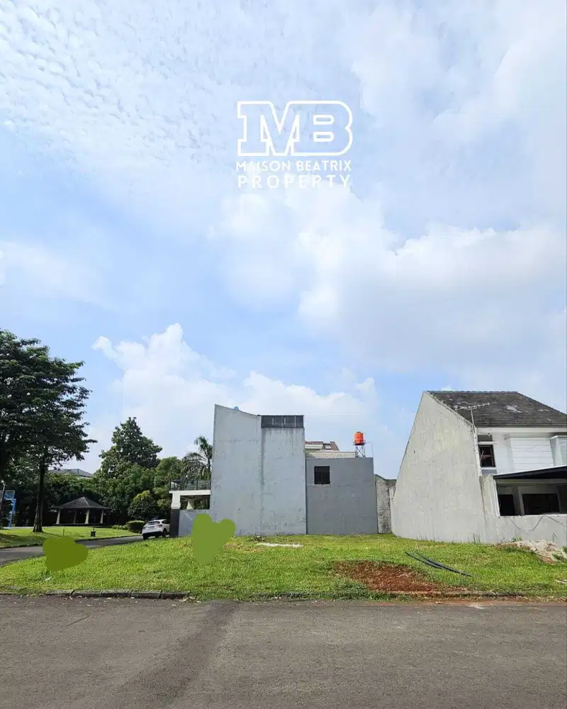 Kavling cantik posisi hoek dan depan taman dilokasi aman dan nyaman