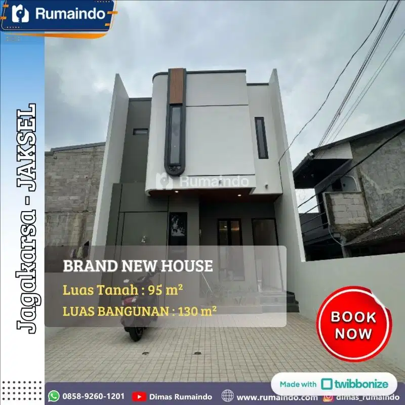 Dijual Rumah Industrial Minimalis – Jagakarsa, Jakarta Selatan