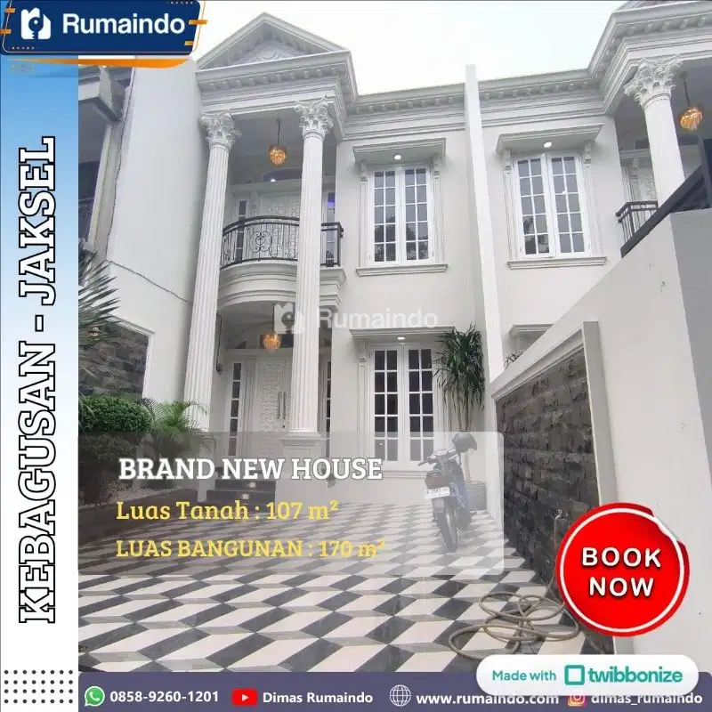 Dijual Rumah Mewah dengan Kolam Renang di Kebagusan, Jakarta Selatan