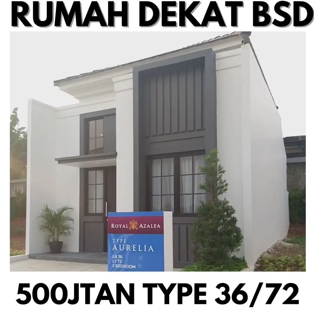 Rumah American Classic Dekat BSD, DP 0%, Cicilan 3 Jutaan,Royal Azalea