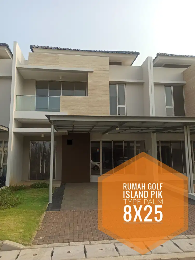 Sewa rumah golf island PIK 8x20 Palm Full Bangunan Pantai Indah Kapuk