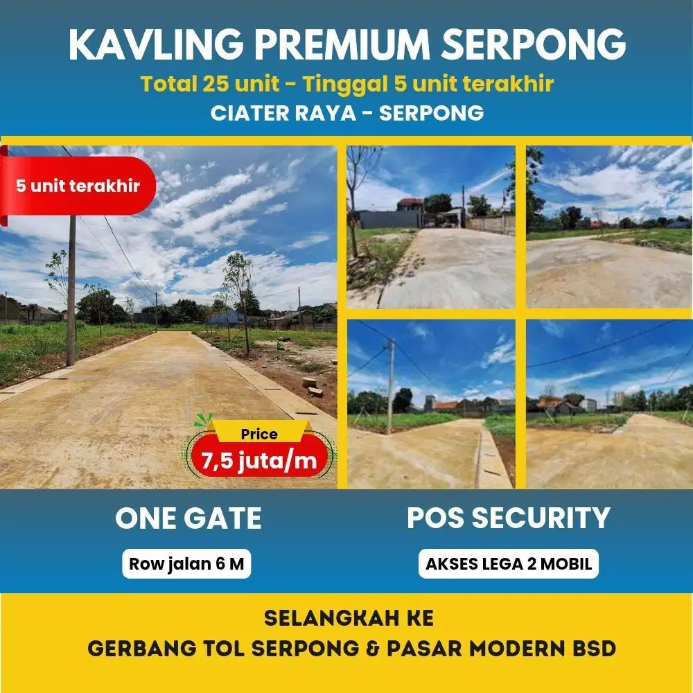 767 Tanah Kavling Lokasi Premium dng Konsep Cluster di Serpong BSD
