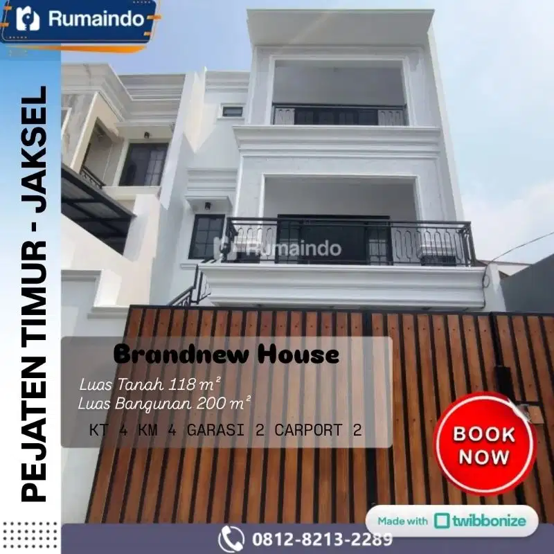 Dijual Murah Rumah Mewah di Pejaten Timur Jakarta Selatan