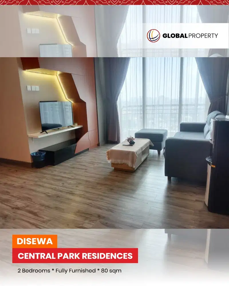 Apartemen Central Park Residences Tower Adeline, 2 Bed, Full Furnished