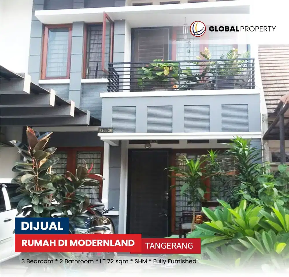 Rumah 2 1/2 Lantai Model minimalis di Modernland Tangerang Kota
