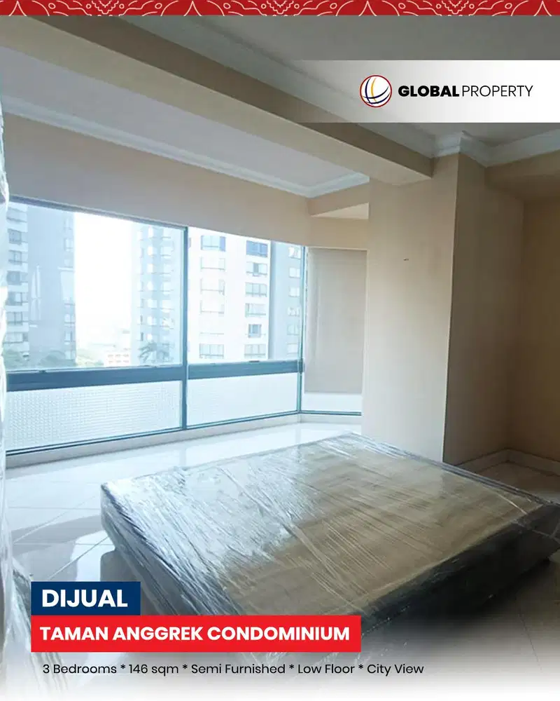 Termurah, Taman Anggrek Condominium 3 Bedroom, Low Floor, City View