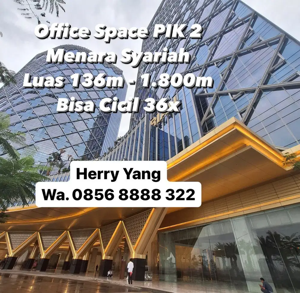 Bisa Cicil 36x - Office Space Menara Syariah (136m - 1.800m)