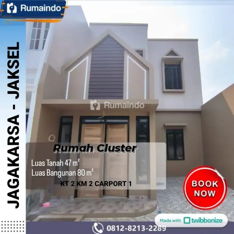 Dijual Murah Rumah Cluster di Jagakarsa Jakarta Selatan
