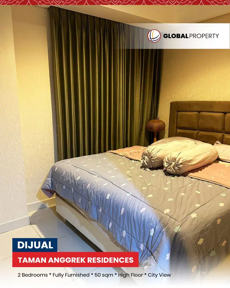 Sale Taman Anggrek Residences 2 Bed 50m2, Fully Furnished, High Floor