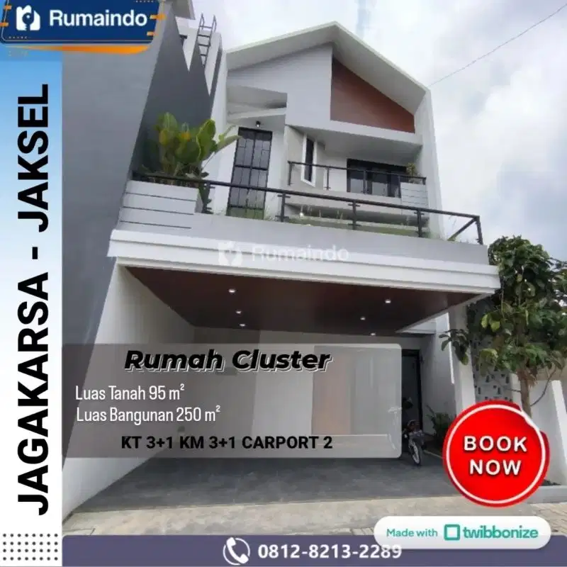 Dijual Rumah Cluster Scandinavian di Jagakarsa Jakarta Selatan