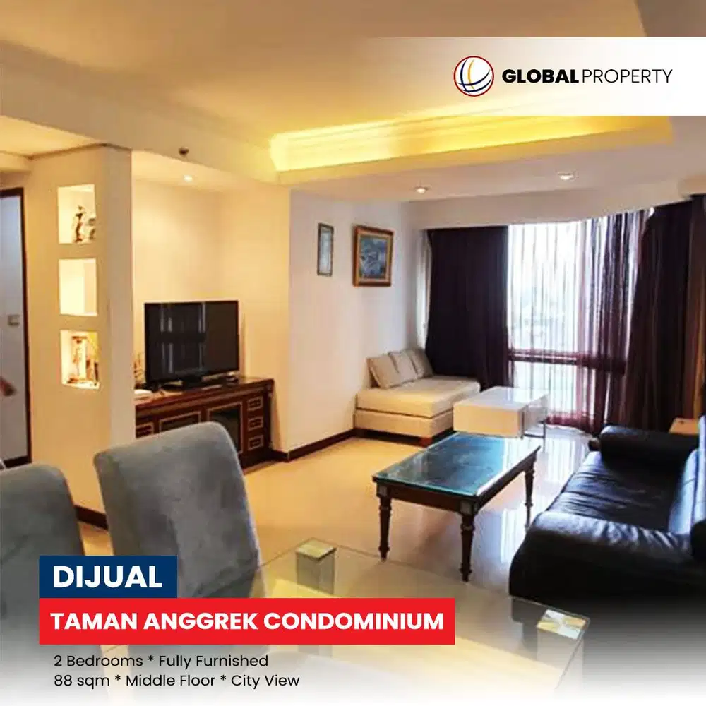 Fully Furnish 2 Bedroom Middle Floor at Taman Anggrek Condominium