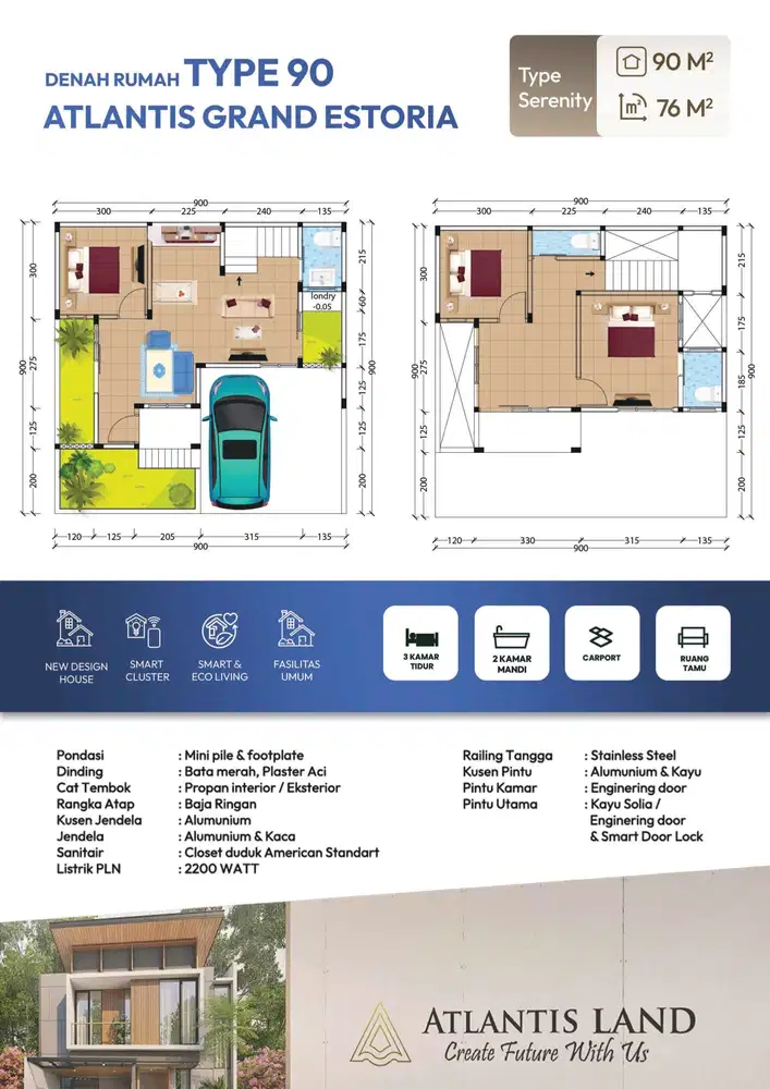 RUMAH 2 LANTAI DI COLOMADU DEKAT JALAN UTAMA COLOMADU