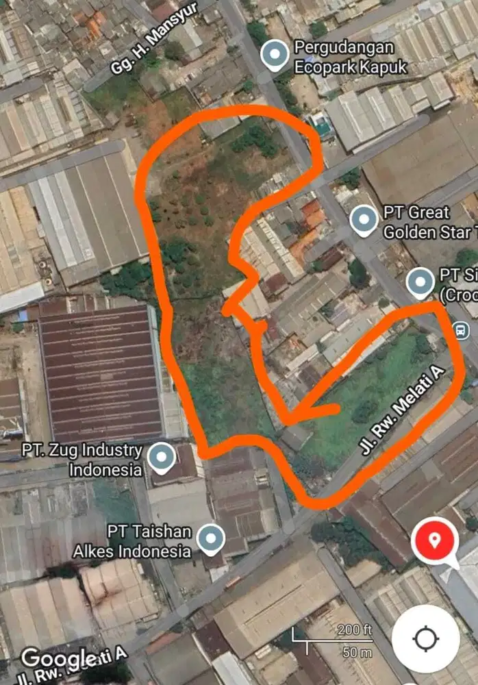 Dijual/Disewa Tanah di Pergudangan MIAMI, Jl. Raya Kapuk Kamal, Jakbar