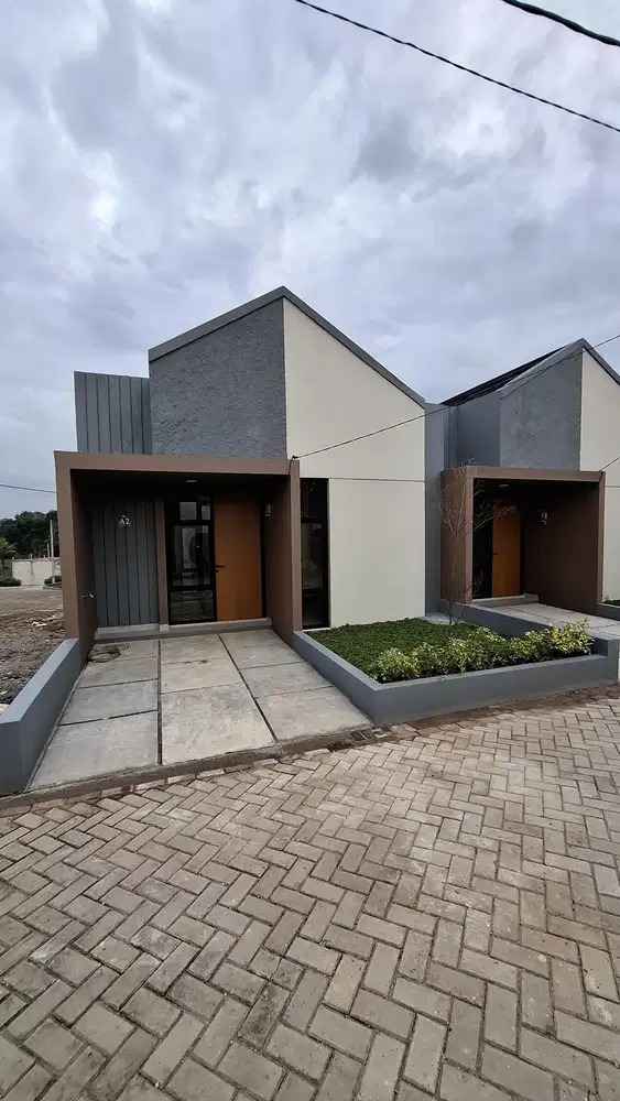 Rumah cluster one gate sistem desain Skandinavian di bojonggede