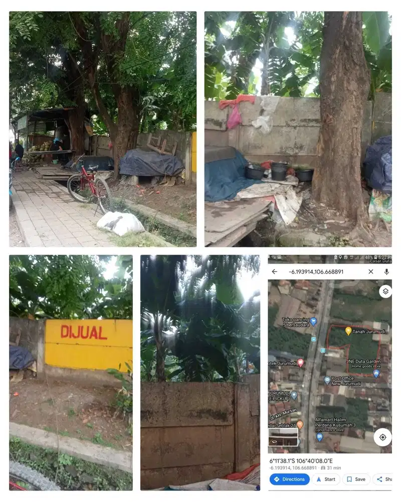 Jual tanah di jurumudi, Jl. Halim Perdana kusuma, Tangerang