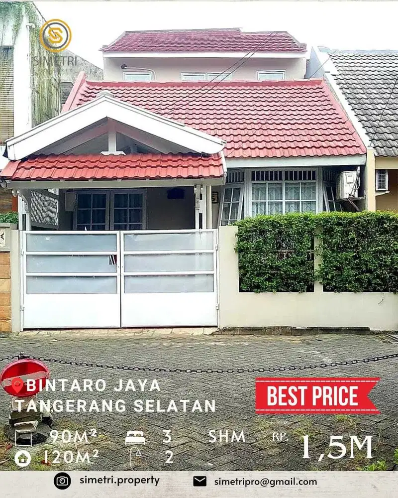 Di Jual Rumah Siap Huni  Bintaro jaya  Tangerang Selatan Banten