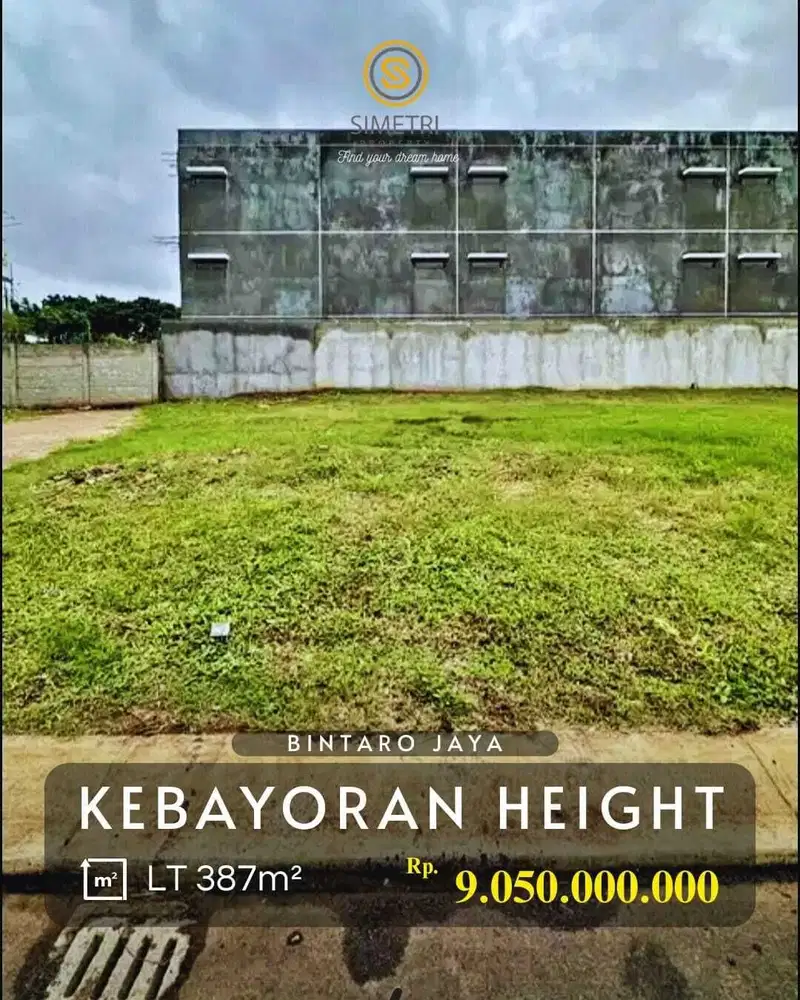 Dijual   Kavling Premium Area  Kebayoran Height ,  Kebayoran Residence