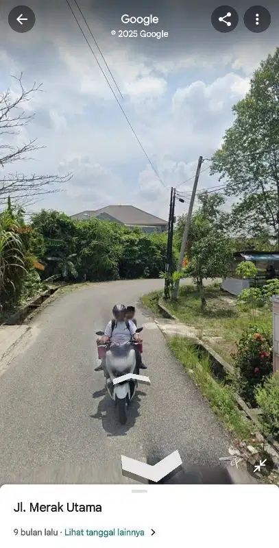 Tanah tengah kota jalan Parit indah 1km dari jl Sudirman