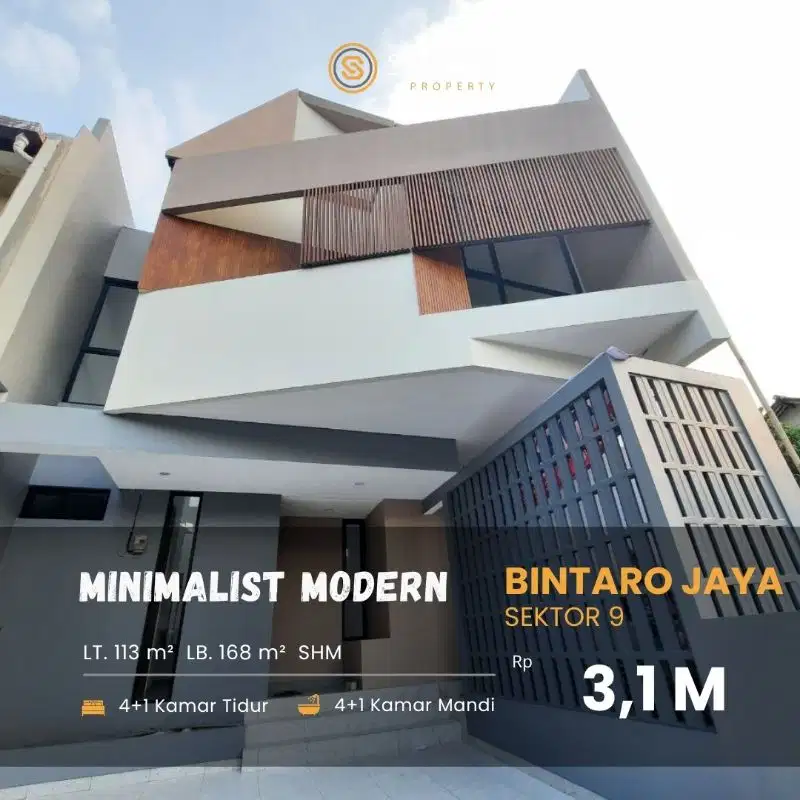 DIJUAL RUMAH MINIMALIST MODERN BINTARO SEKTOR