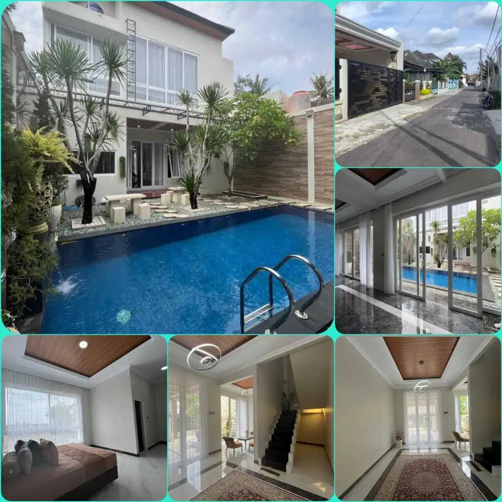 Rumah mewah palagan km 9 sangat strategis kolam renang