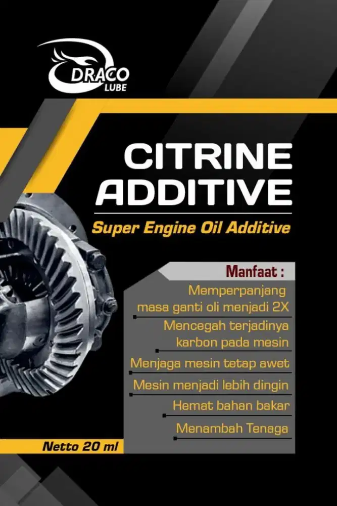Additive Oli Draco Lube Buat Oli Biasa jadi Oli Super