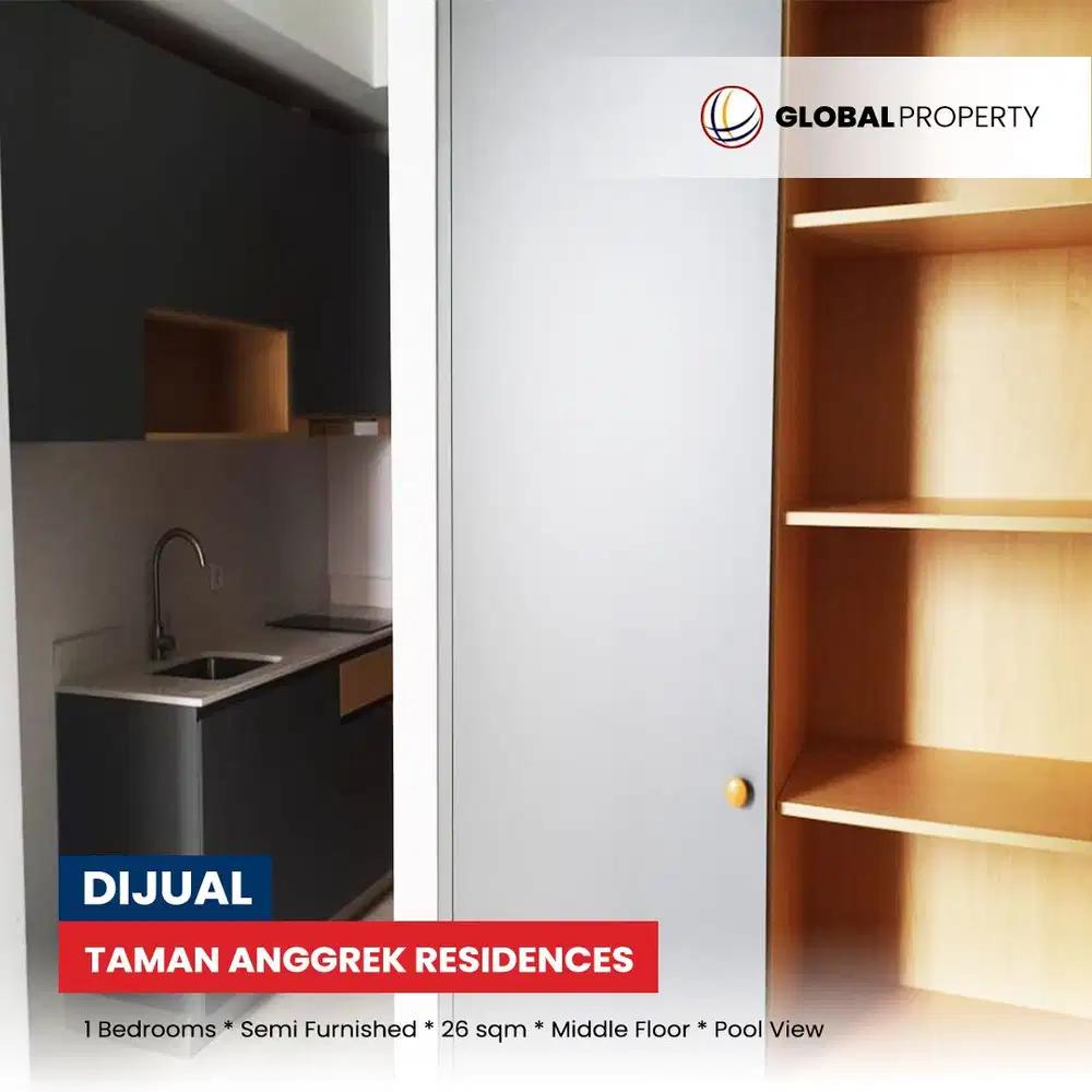 Tipe Studio Semi Furnished, Middle Floor di Taman Anggrek Residences