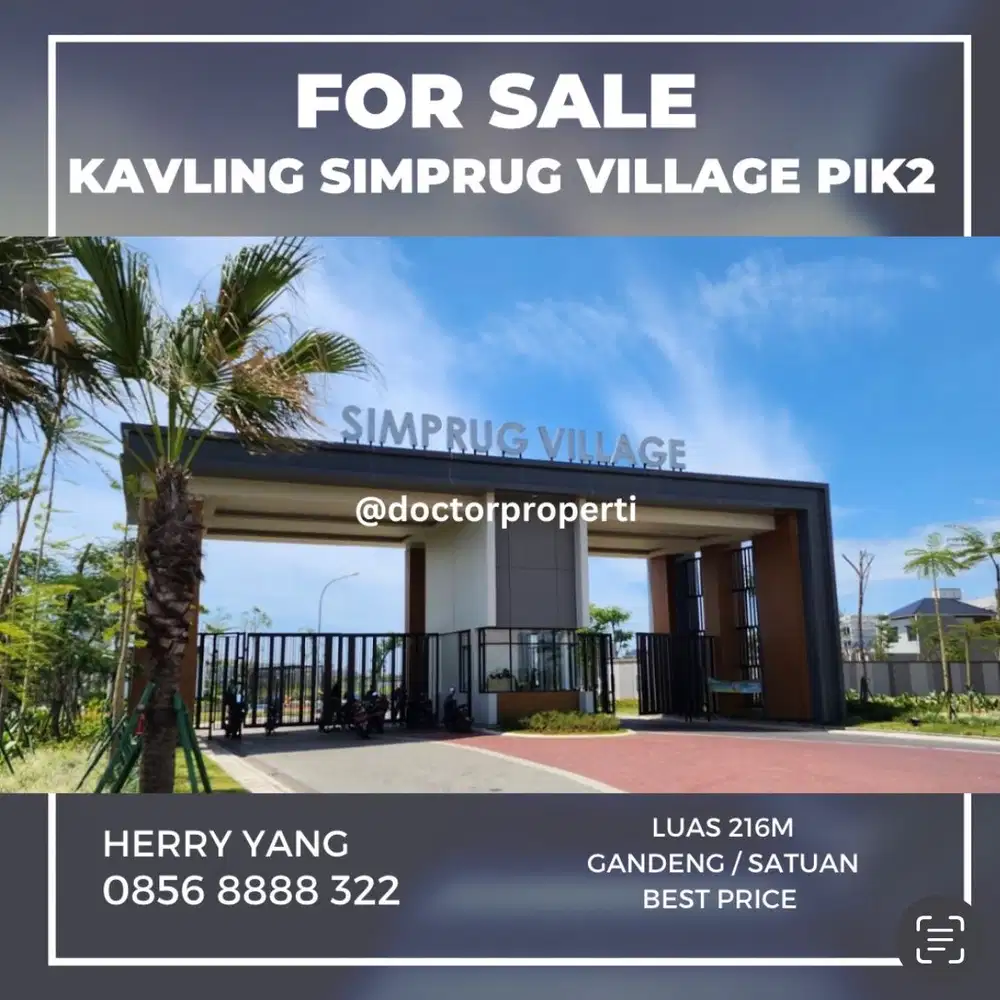 Kavling PIK 2 Simprug Village Badan (10x20m)