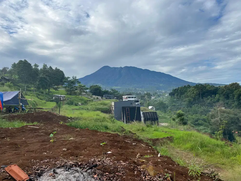 Tanah kontur luas 476m2 di puncak bogor akses mobil