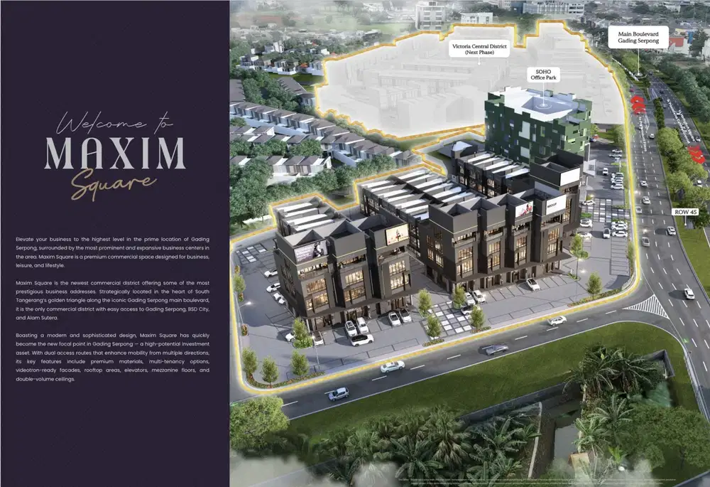 Dijual Ruko Studio Loft Maxim di jalan boulevard Gading Serpong