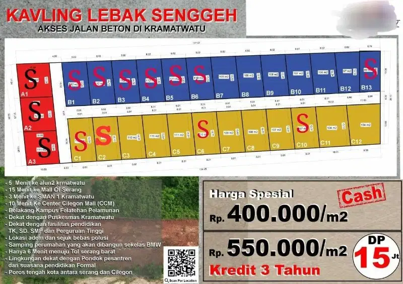 Tanah Murah Bisa Kredit Di Pelamunan Kramatwatu