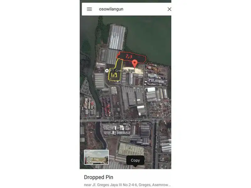 Tanah untuk pergudangan greges surabaya