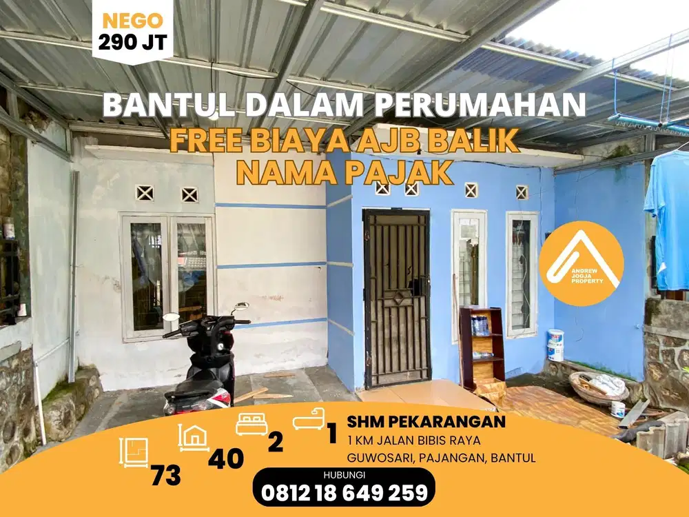 Jual Rumah Guwosari Bantul Dalam Perumahan Free Biaya Lain-lain