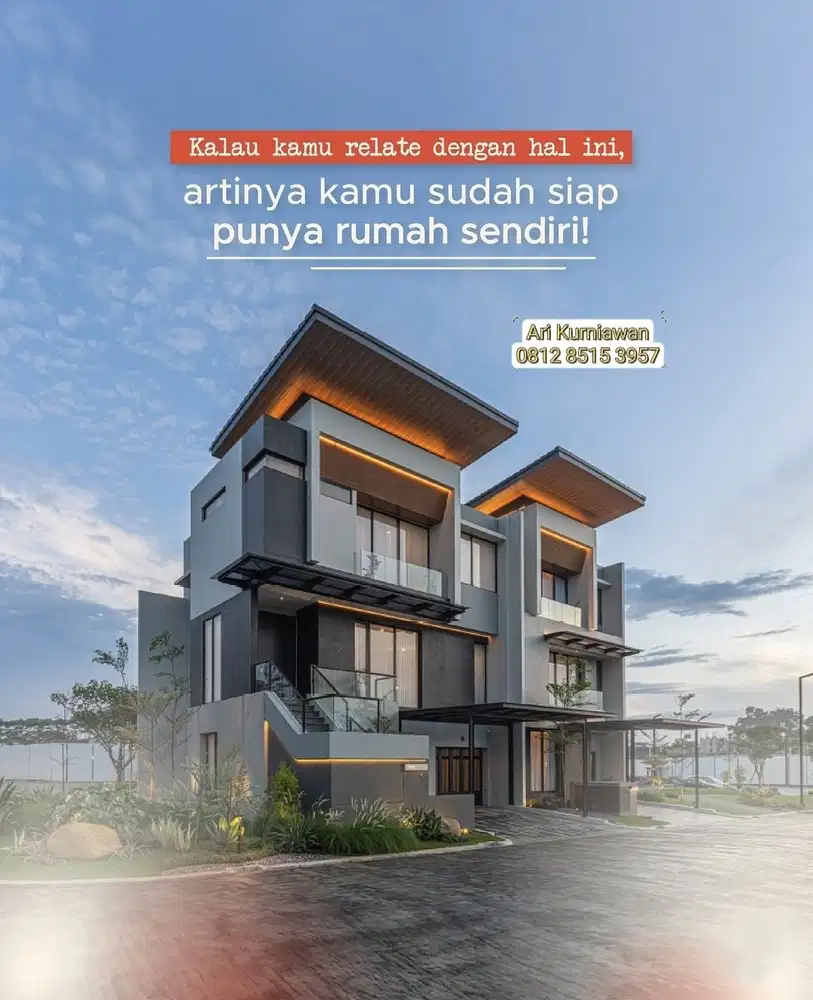 Ardea Summarecon Serpong Rumah Premium 3 Lantai Include Lift