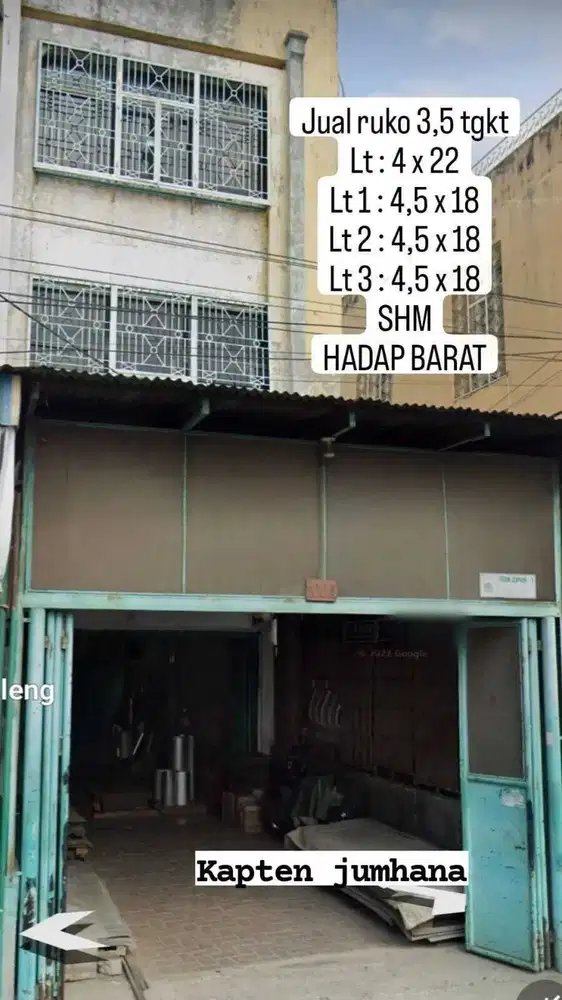 Ruko Jalan Kapten Jumhana Dekat Jalan Asia