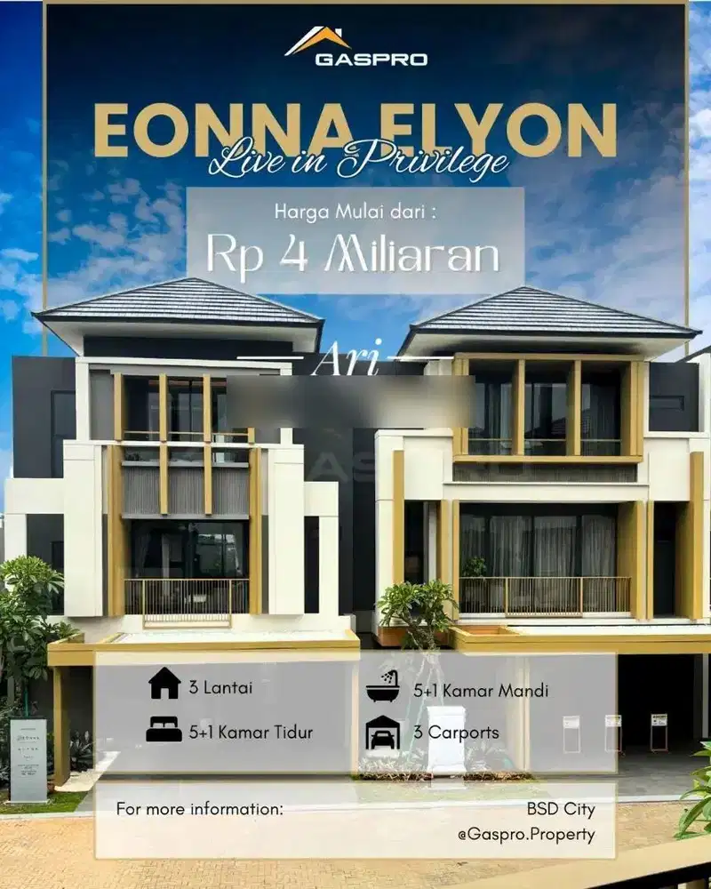 Elyon eonna bsd city by sinarmasland tanpa dp! Kpr langsung approve