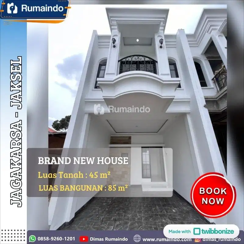 Rumah Cluster Eksklusif Dekat Stasiun Jagakarsa – Jakarta Selatan