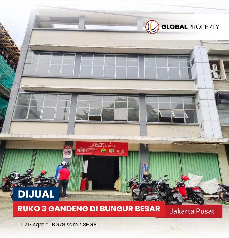 Ruko 3 Gandeng di Bungur Besar, Gunung Sahari, Kemayoran Jakarta Pusat