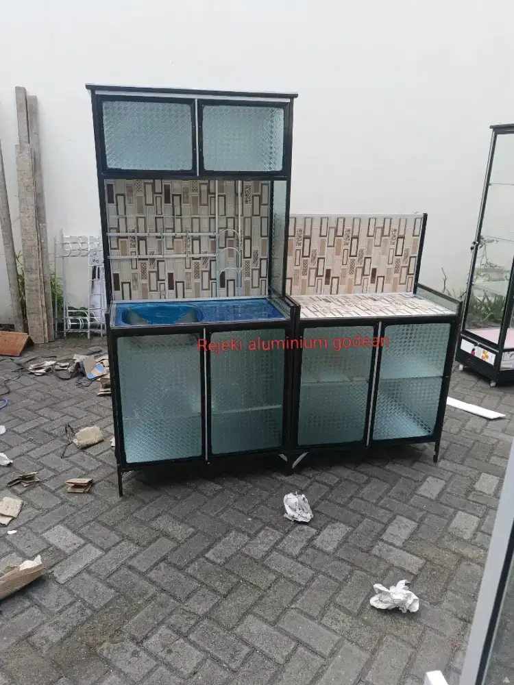 Wastafel kompor 160cm pisahan