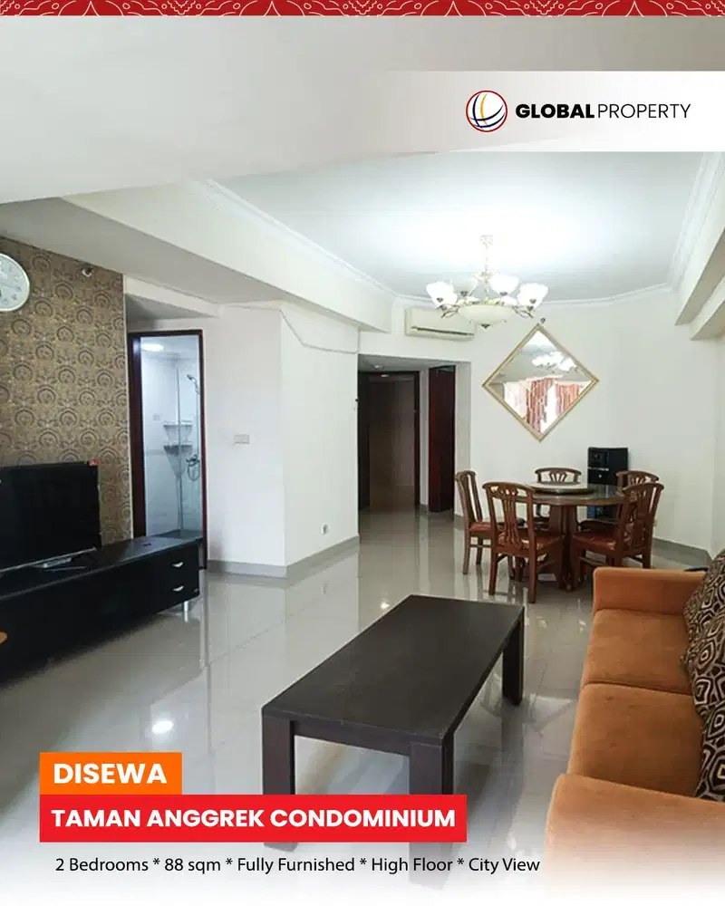 Taman Anggrek Condominium Fully Furnished 2 Bedroom, High Floor